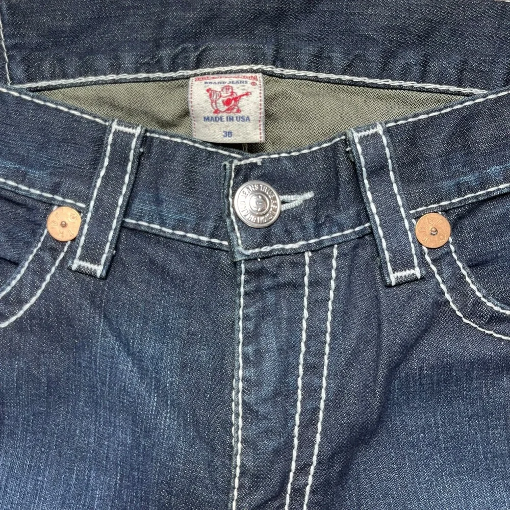 True Religion Men‎ 38x34 Billy Big T Dark Wash Flap Pocket Jeans